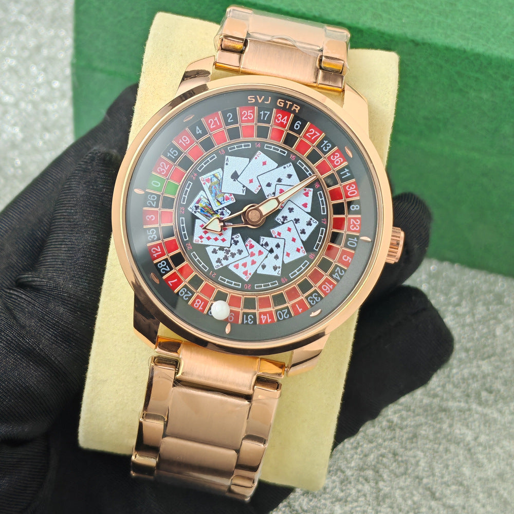 Rotary wheel quartz watch