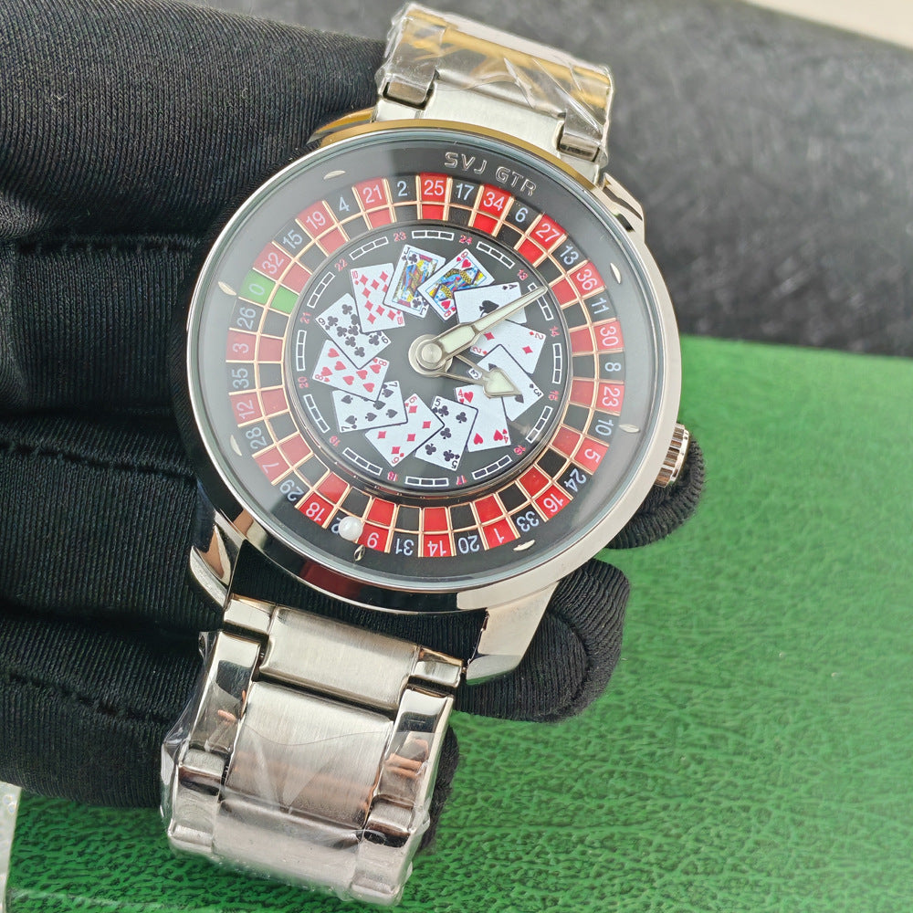 Rotary wheel quartz watch