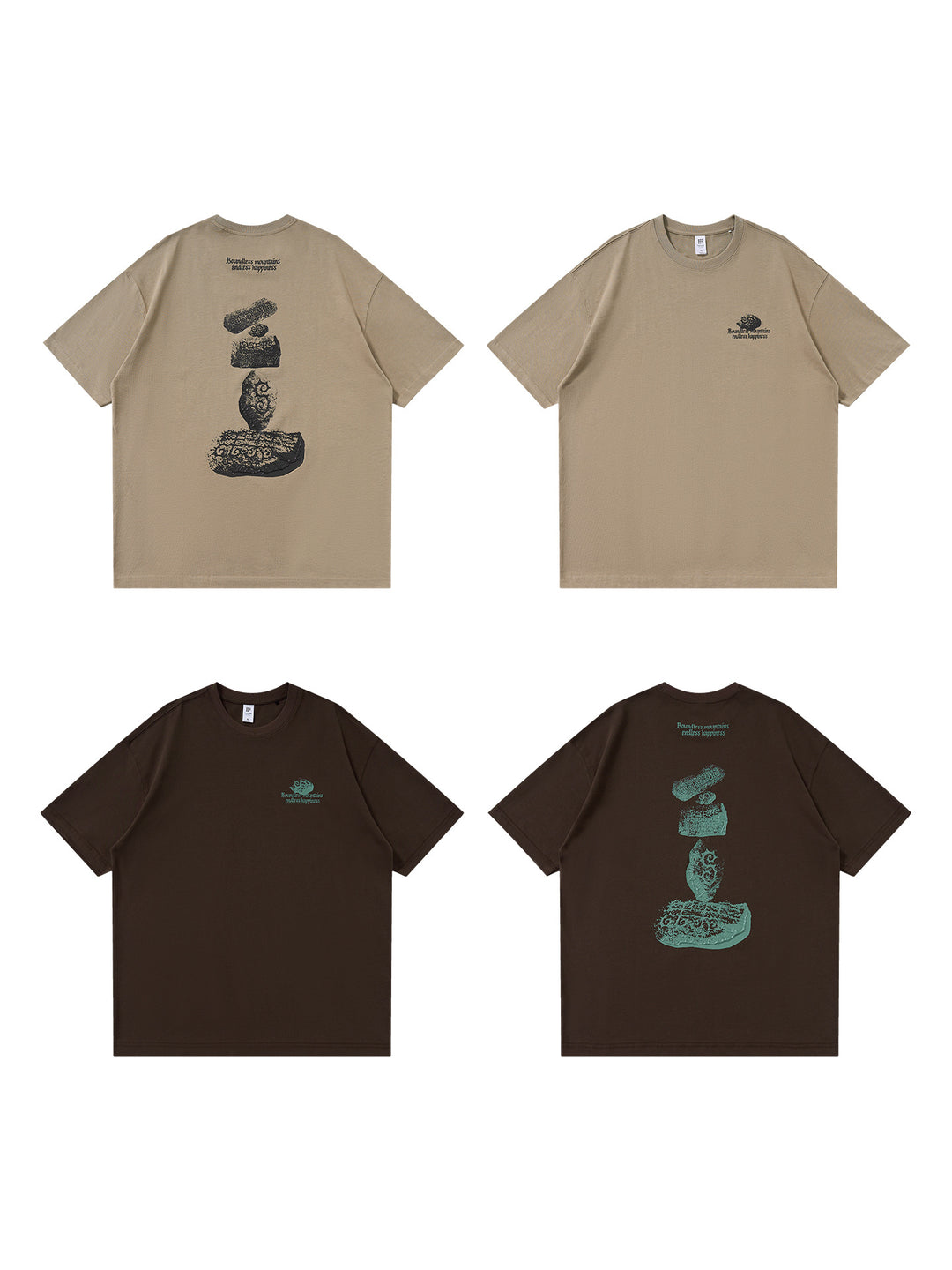Camping Printed T-Shirt, Loose Fit, Short-Sleeve T-Shirt