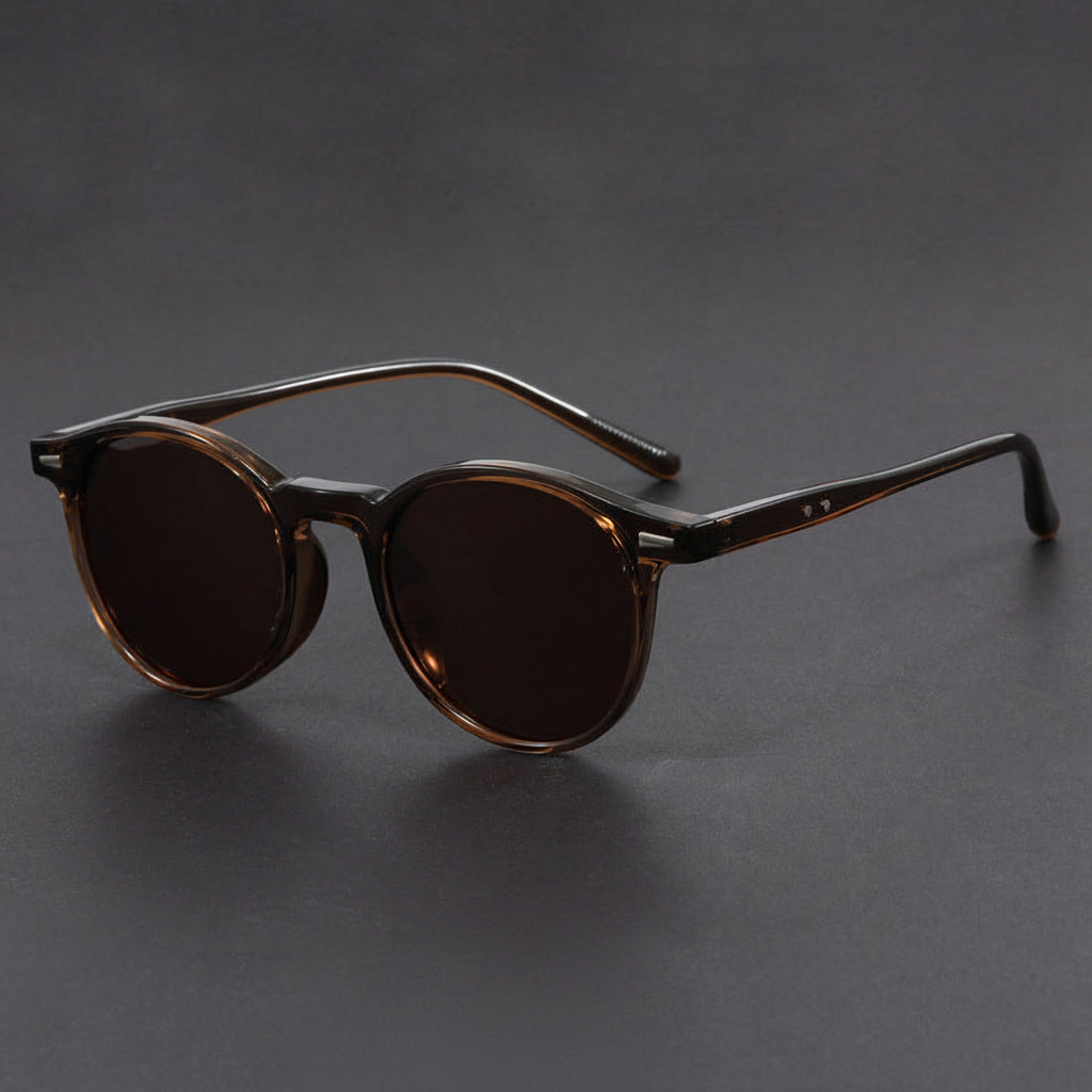 Retro Oval Frame black UV400 protection sunglasses