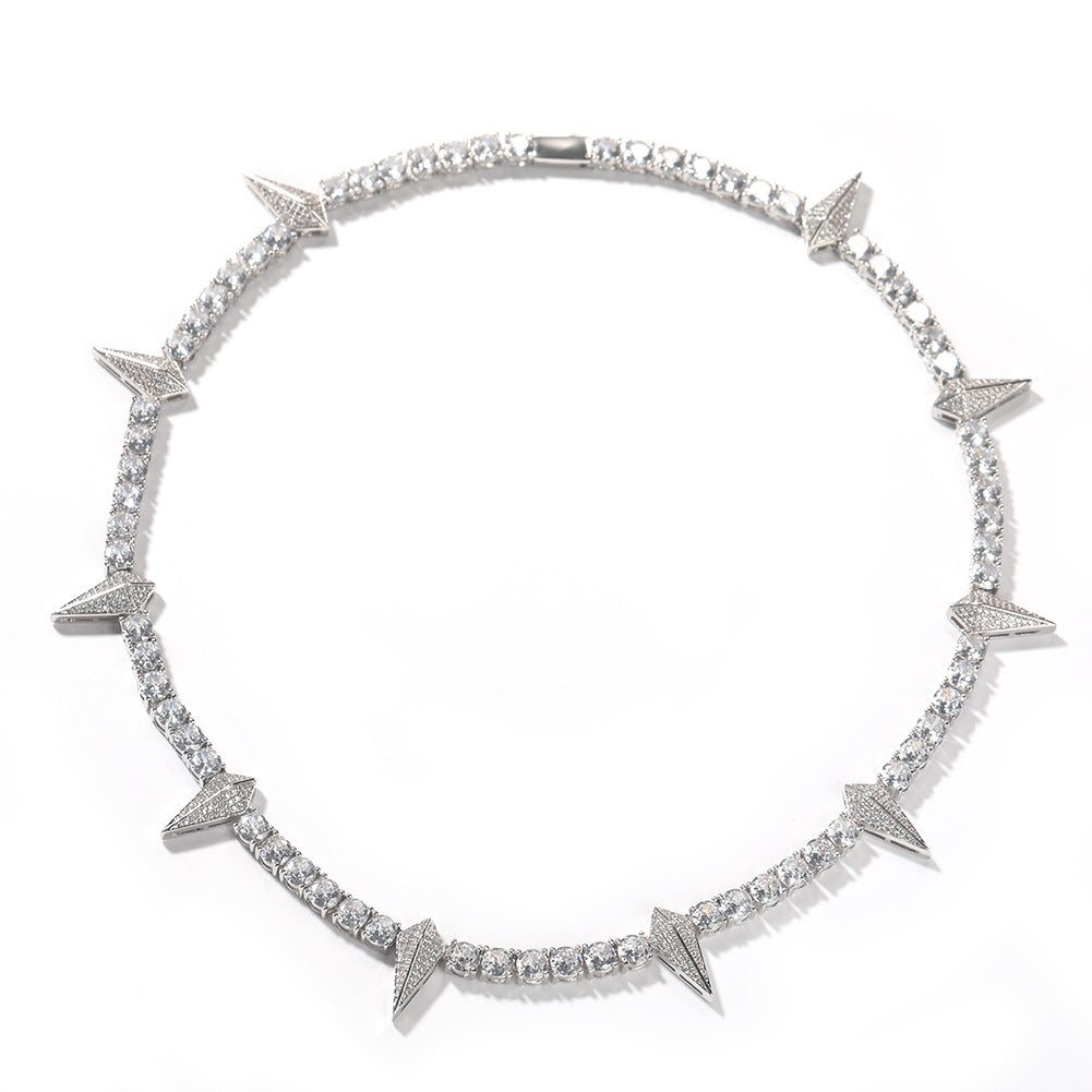 Hip-hop Black Panther zircon tennis chain