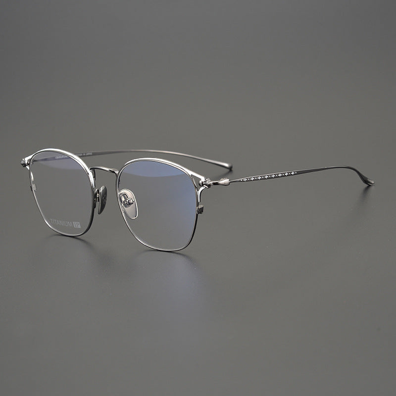 Handmade minimalist pure titanium fashion glasses