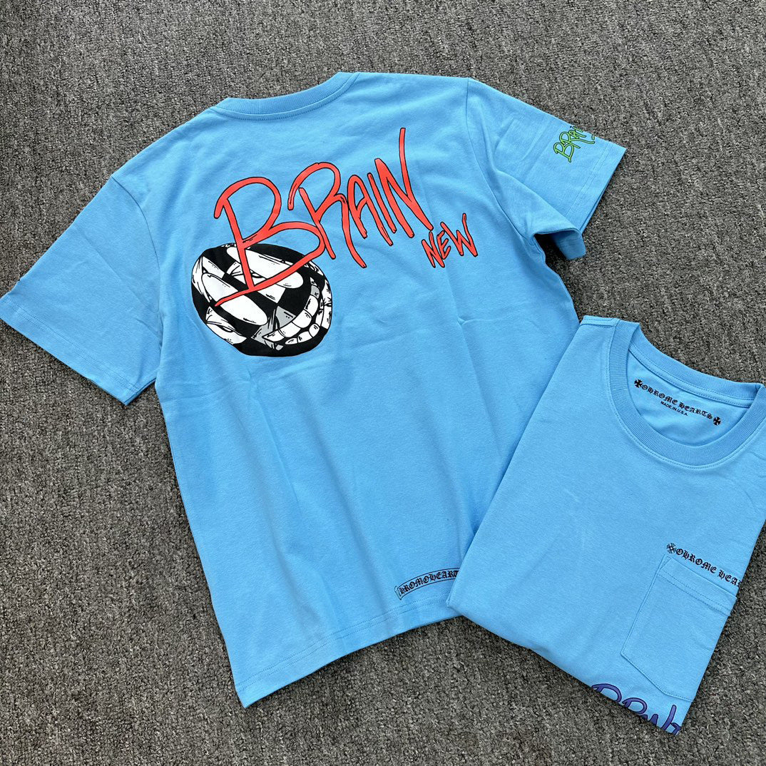 Chrome Hearts Blue Short-Sleeve T-Shirt