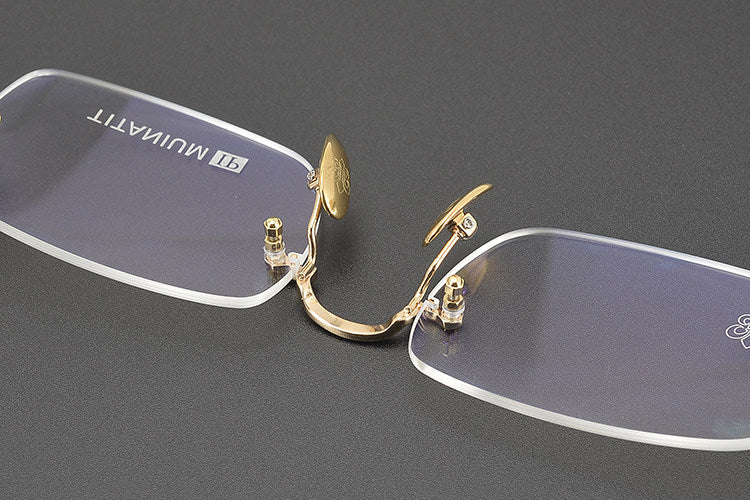 Chrome Hearts Refined Engraved Rimless Eyeglasses