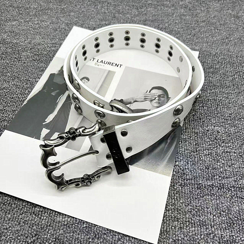 Trendy and stylish pin buckle studded belt