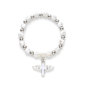 rosary bracelet acrylic cross angel hand jewelry