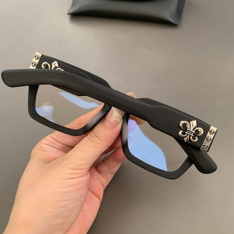 Chrome Hearts thick rimmed large frame no makeup glasses