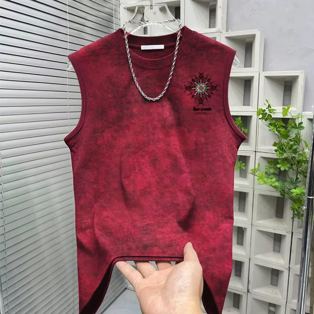 Tribal Mandala Graphic Print Loose Fit Streetwear Tank Top