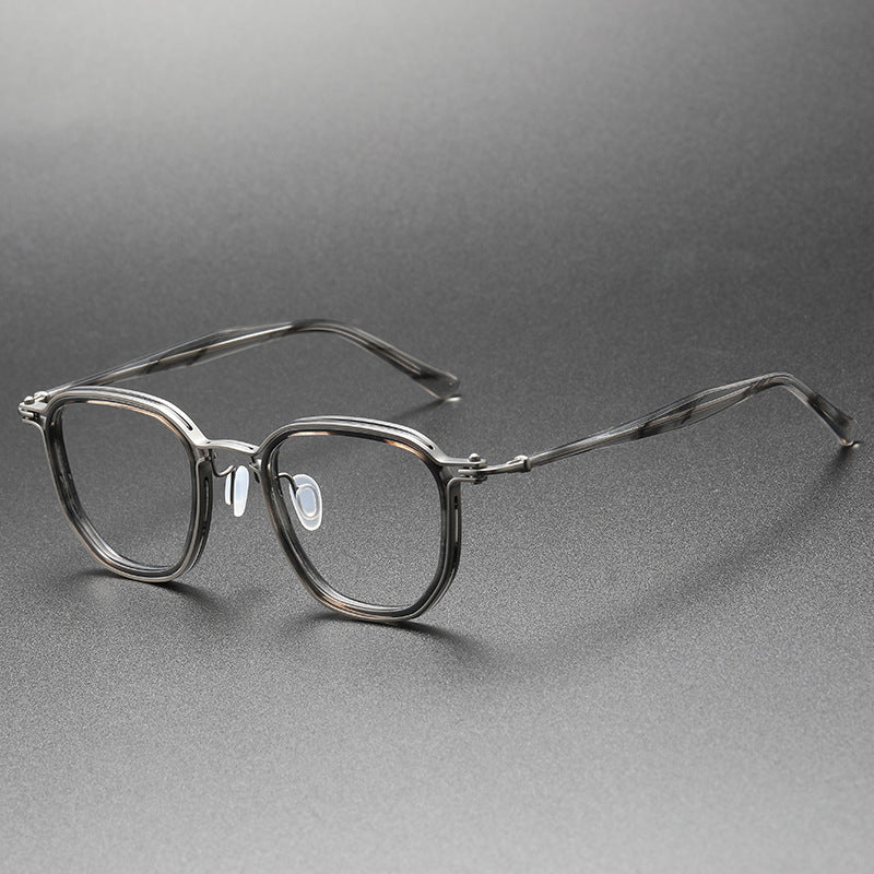 Square retro eyeglass frames for larger faces