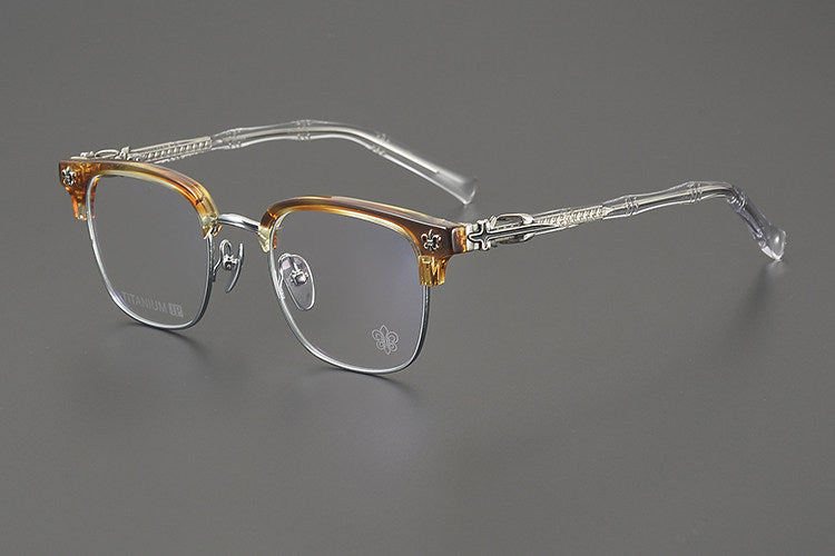 Chrome Hearts Hand-Engraved Vintage Browline Eyeglasses