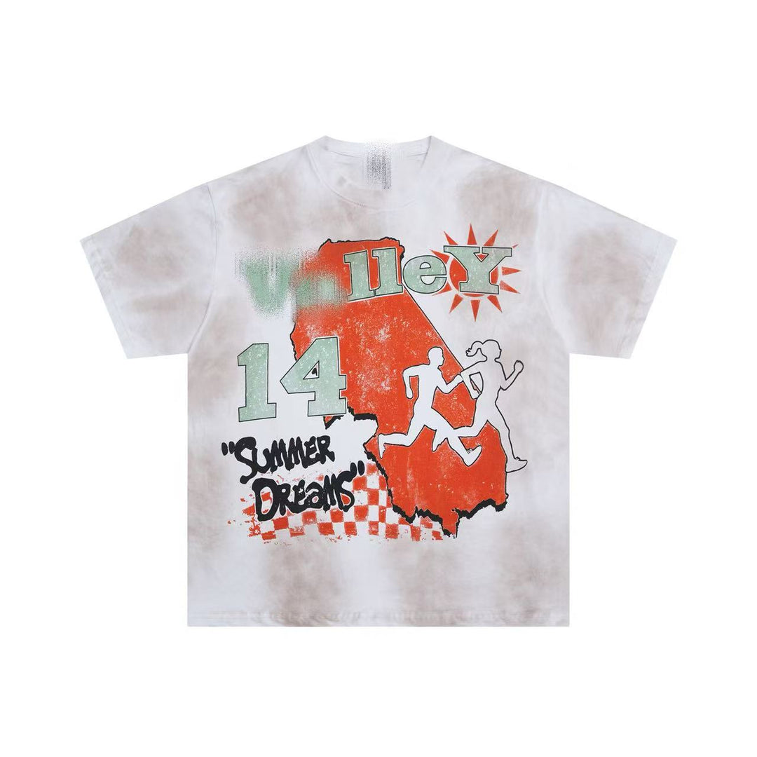 VAL Washed and Distressed Streetwear T-Shirt