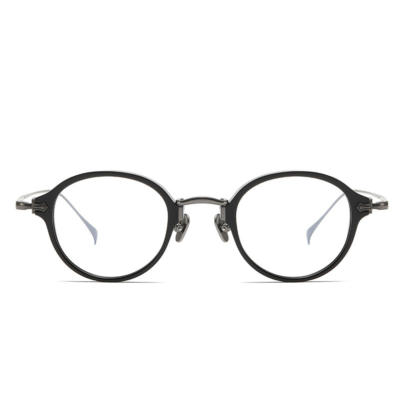 Candy Colors Tortoiseshell Round Titanium Eyeglasses