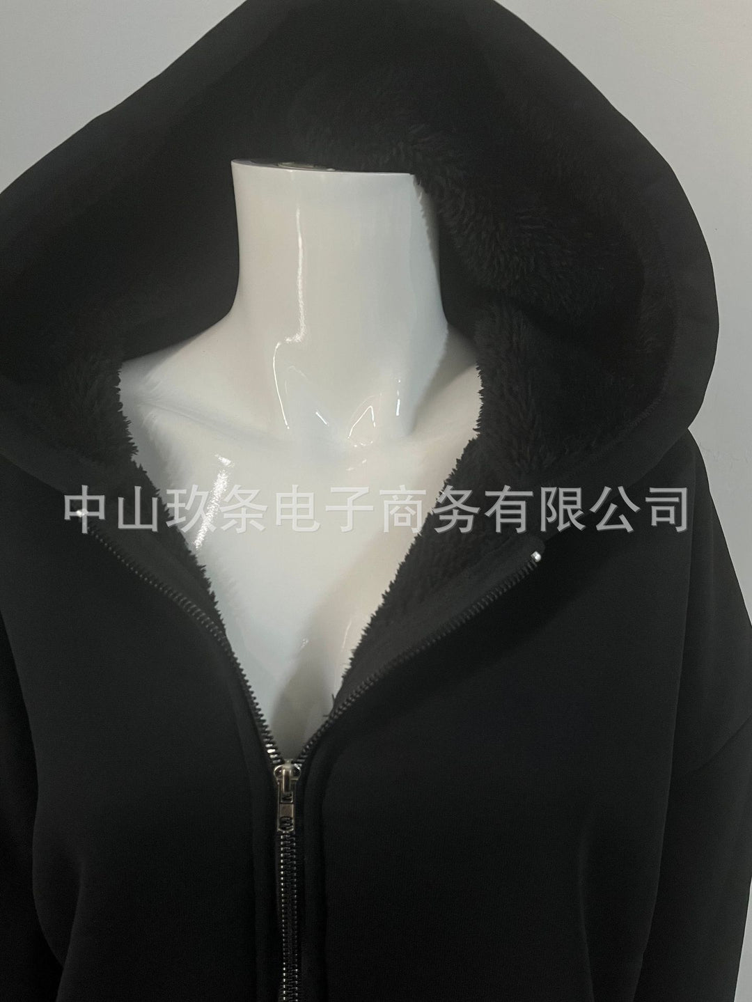 Reversible retro leopard print zip-up hooded sweatshirt