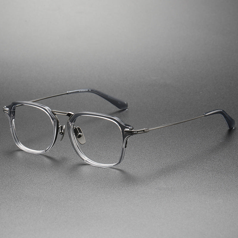 Handcrafted retro square acetate eyeglass frame
