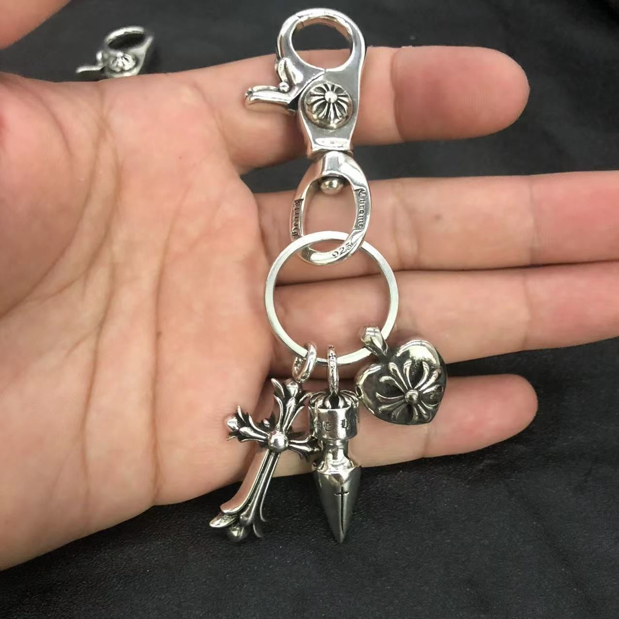 chrome hearts keychain bag chain