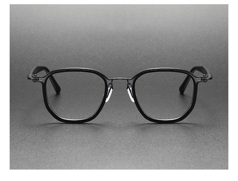 Square retro eyeglass frames for larger faces