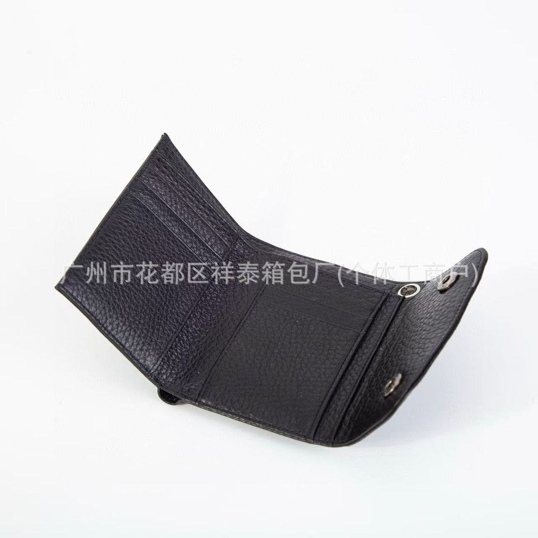 Chrome Hearts snap closure multi-functional clutch wallet