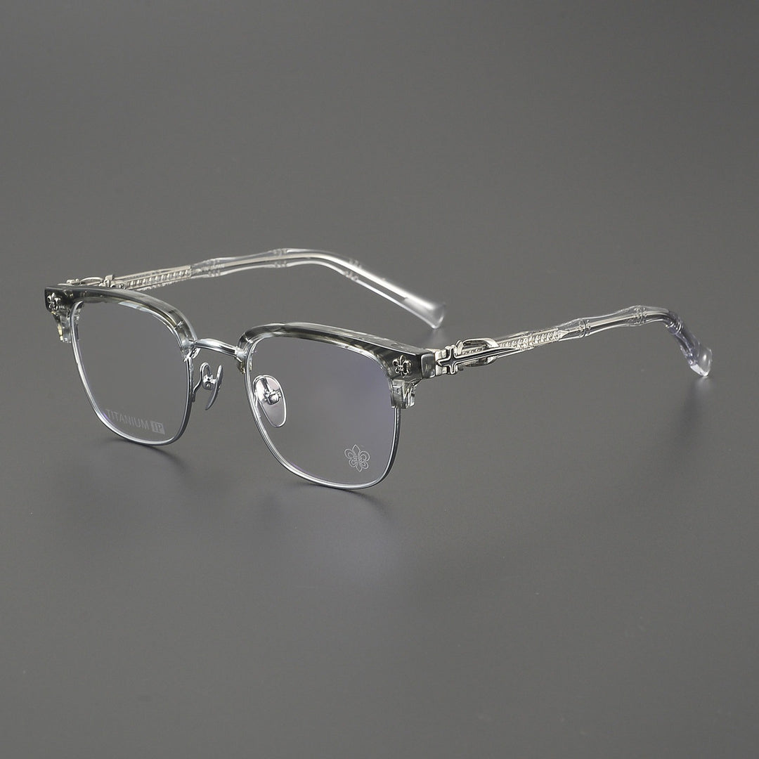 Chrome Hearts Hand-Engraved Vintage Browline Eyeglasses