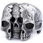 Nordic Stainless Steel Skull Ring Gothic Dark Aesthetic