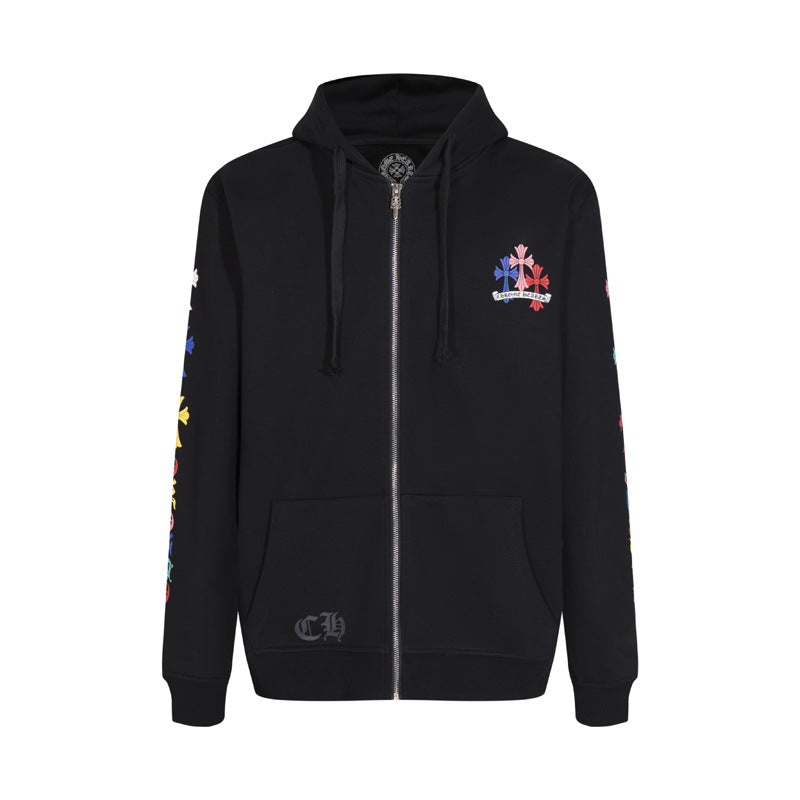 chrome hearts hoodie cardigan pure cotton