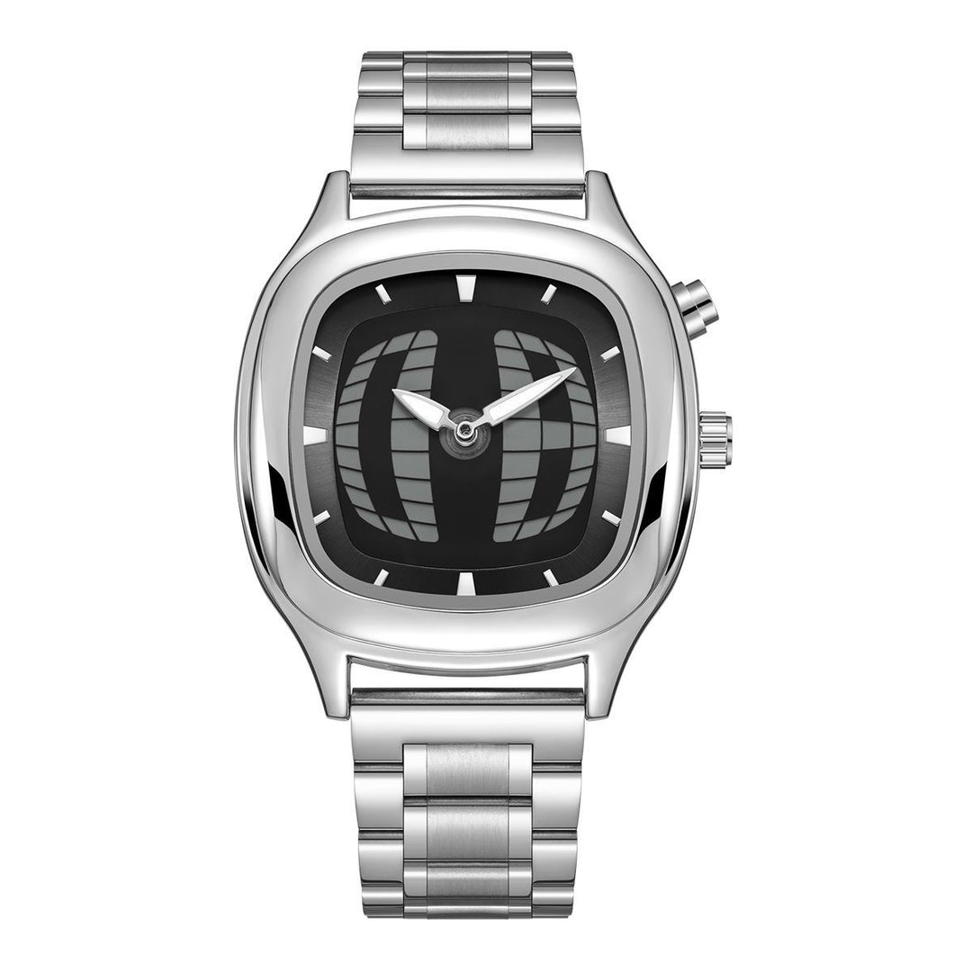 Y2K retro steel band deformable digital dynamic watch
