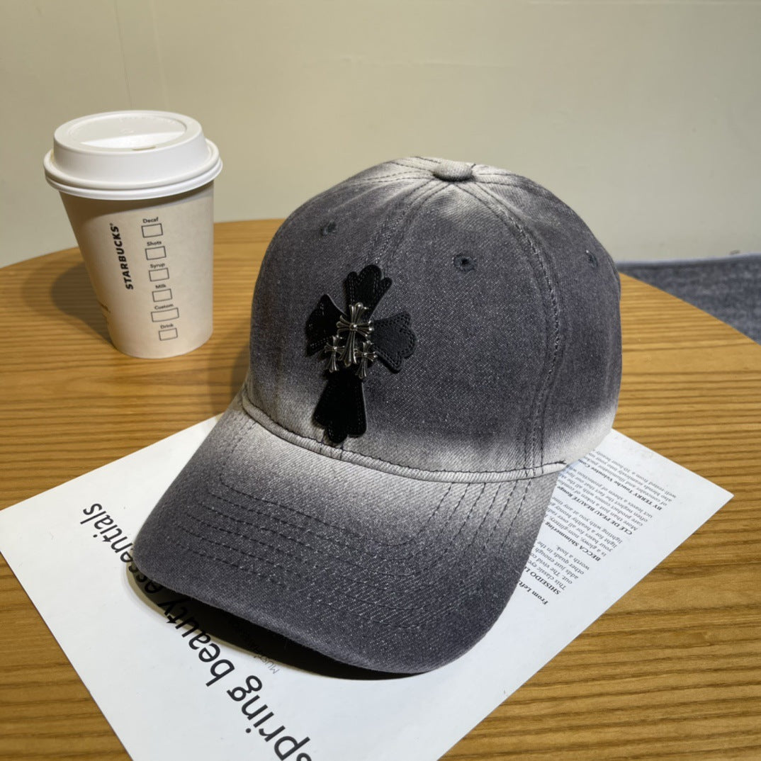 Chrome Hearts Ripped Denim Baseball Cap