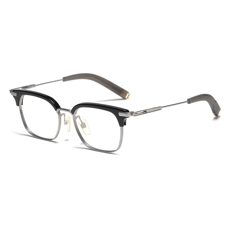 Retro Large Face Square Frame Eyebrow Frame Glasses