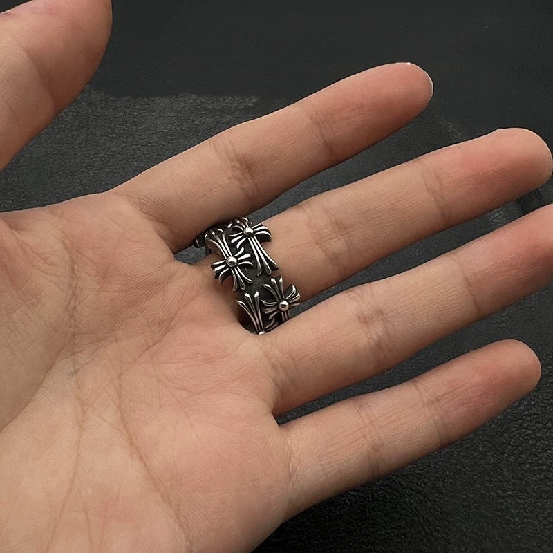 Chrome Hearts 925 Sterling Silver Tombstone Ring