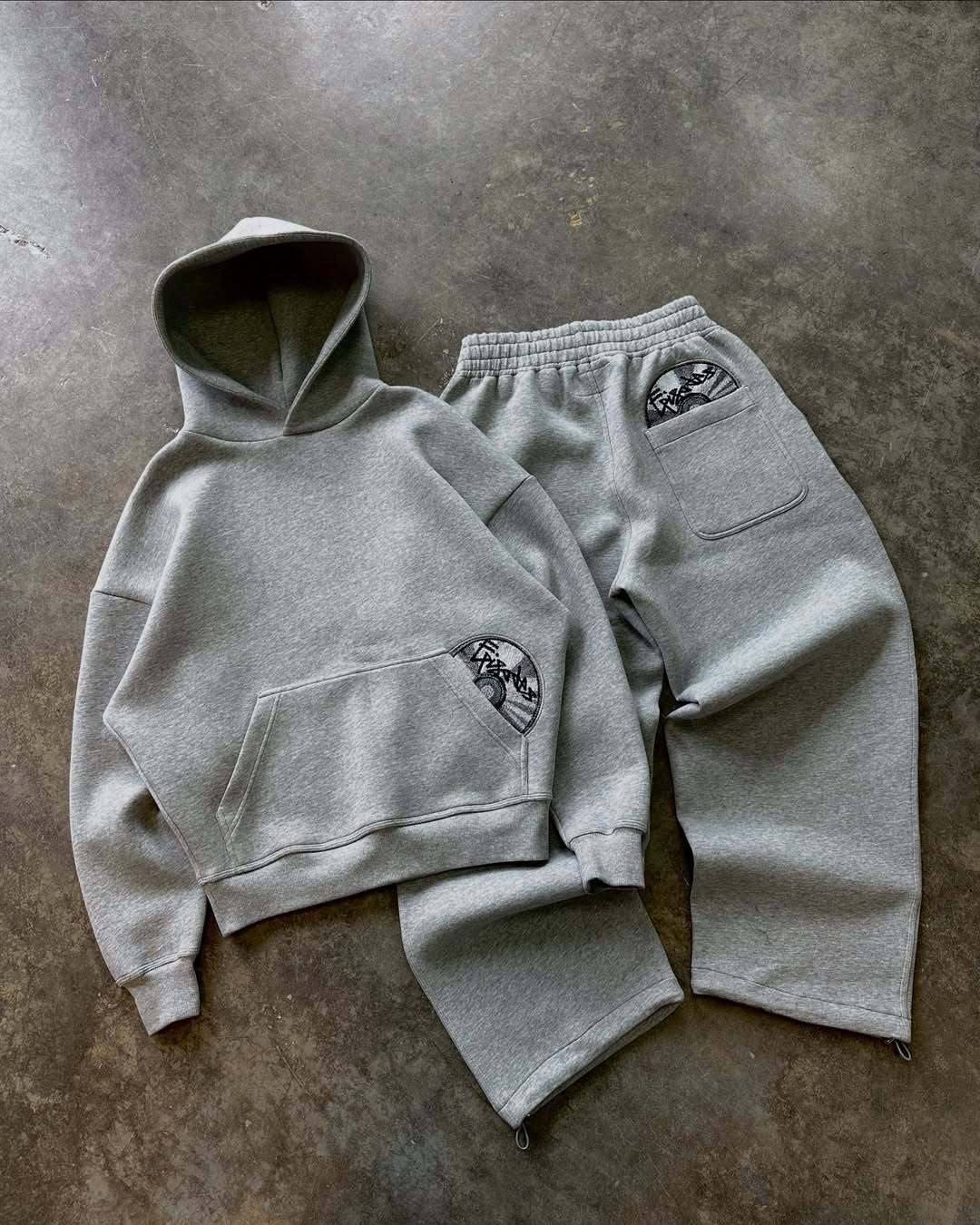 Unique CD embroidered hoodie sweatshirt and pants