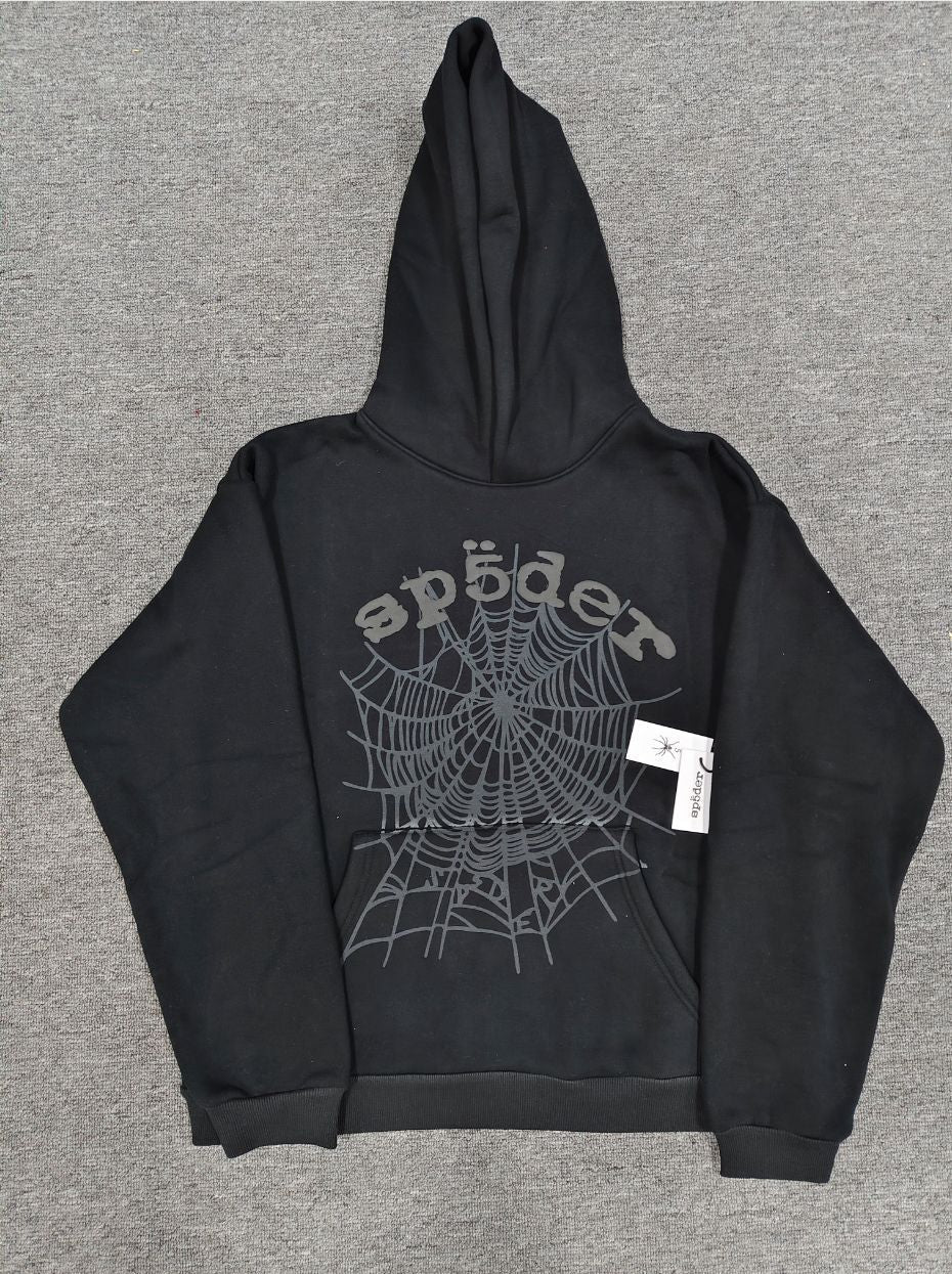 Sp5der Foam Print Spider Thick Fleece Hoodie