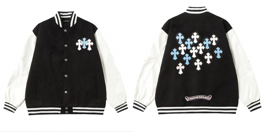Chrome Hearts Autumn/Winter Embroidered Cross Baseball Jacket