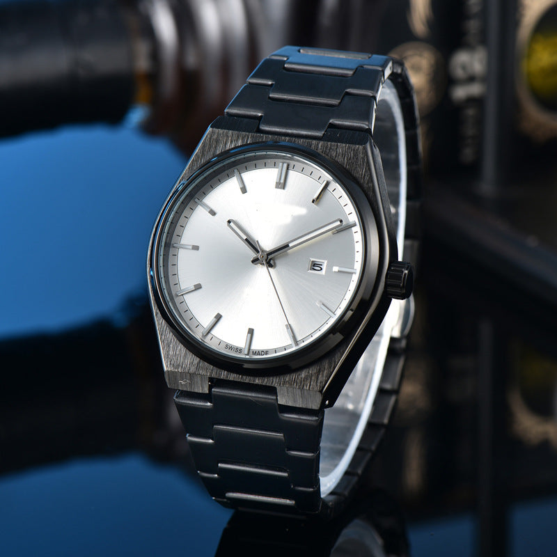 Classic Simple and Generous Solid Steel strap Watch