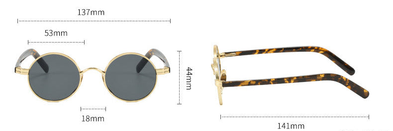 Metal-framed crystal sunglasses