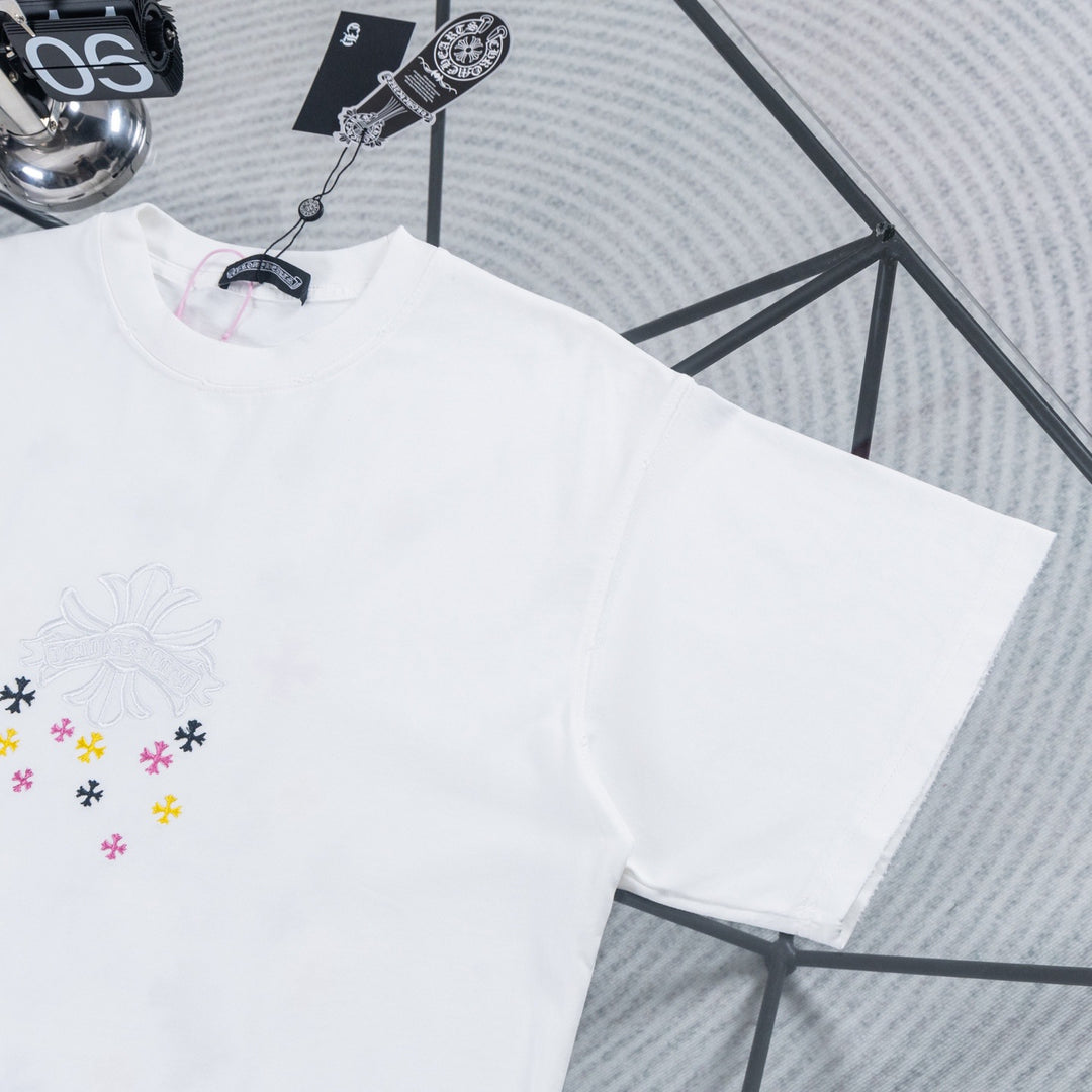 Chrome Hearts Colorful Starry Sky Embroidered T-shirt