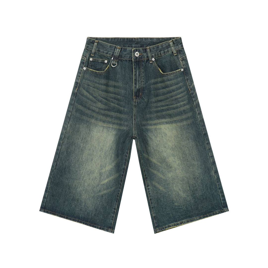 Summer Loose Fit Cropped Straight Leg Denim Shorts