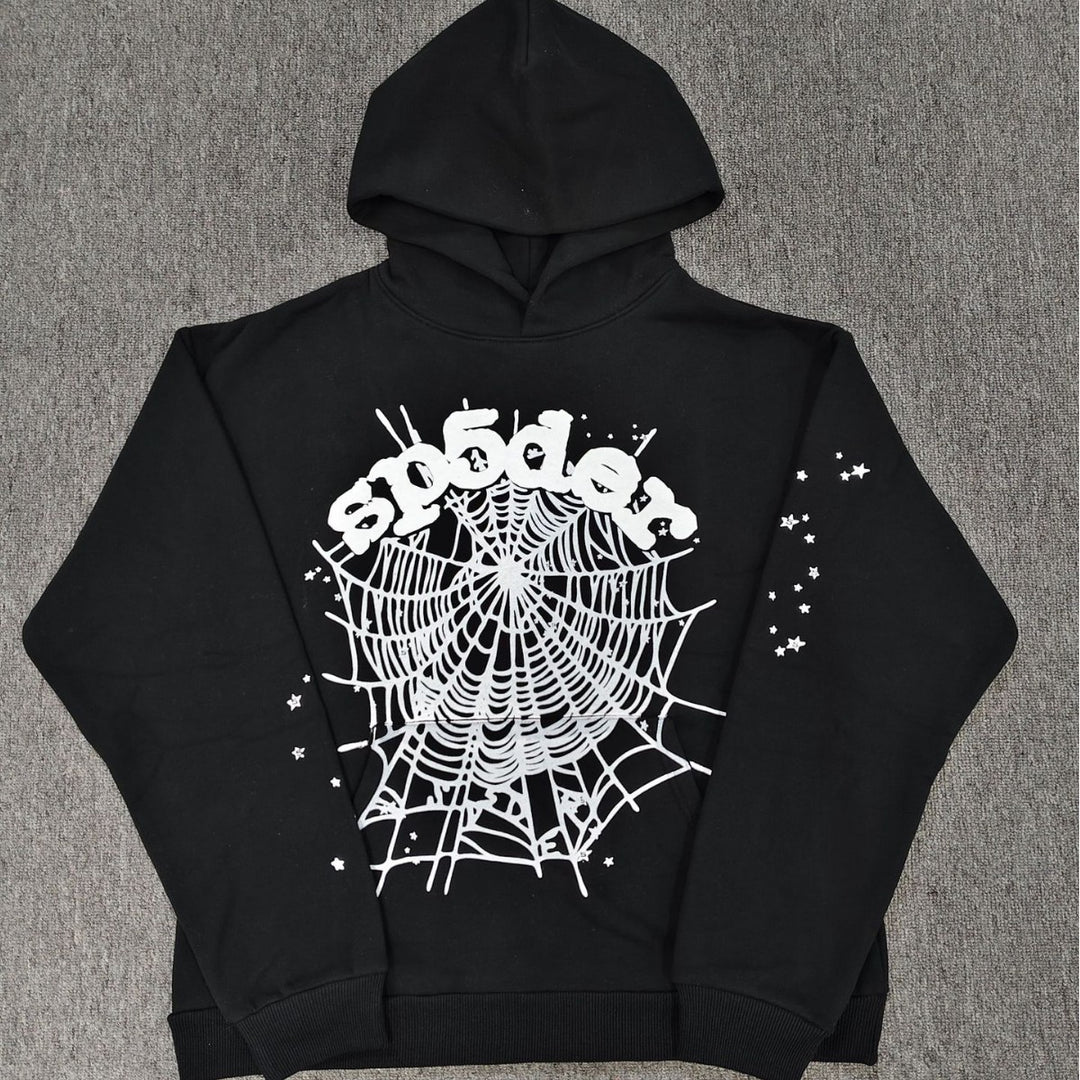 Sp5der Foam Print Spider Thick Fleece Hoodie