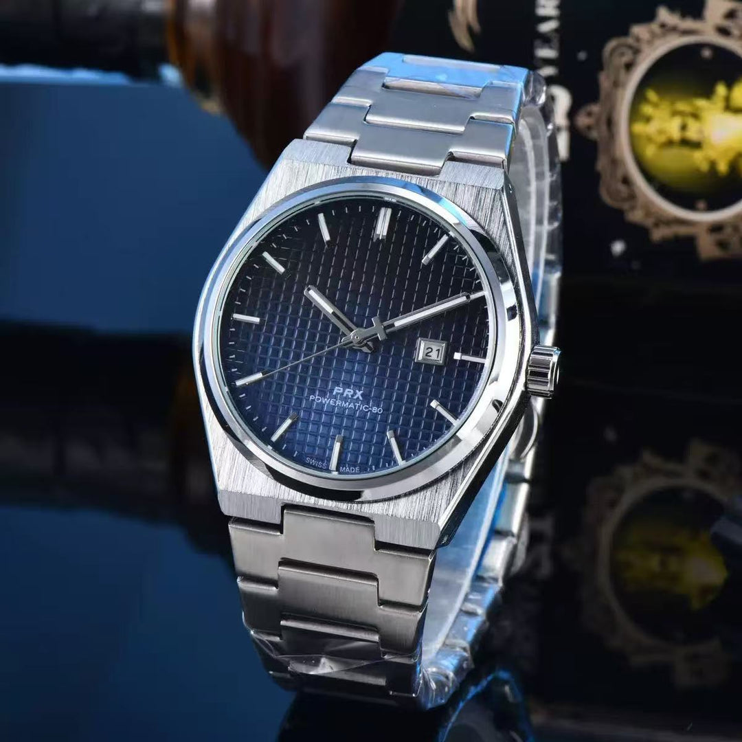 Classic Simple and Generous Solid Steel strap Watch