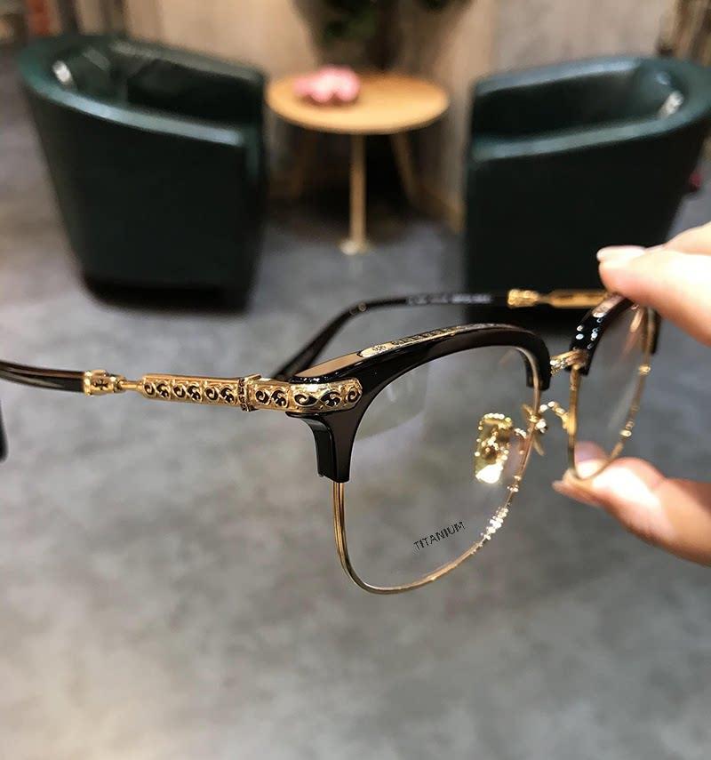 Chrome Hearts Browline Frames with Intricate Engraving
