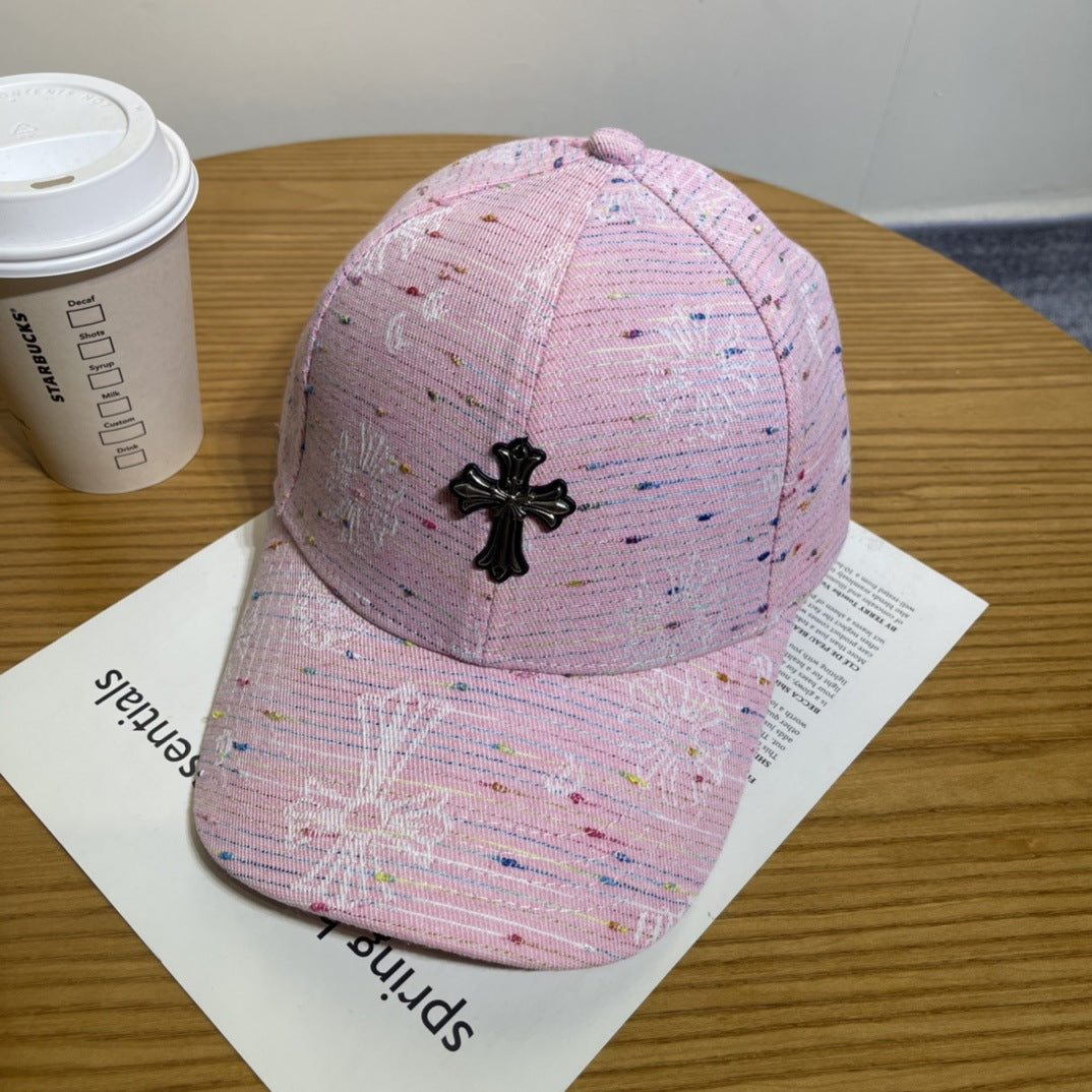 Chrome Hearts Ripped Denim Baseball Cap