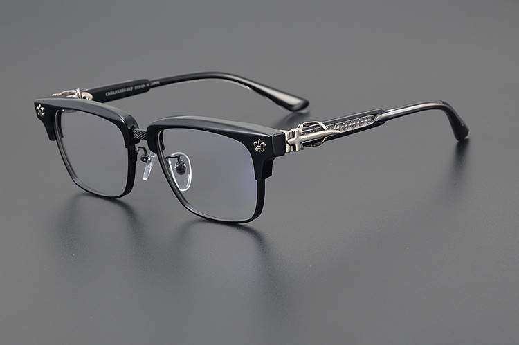 Chrome Hearts square frame browline glasses frame