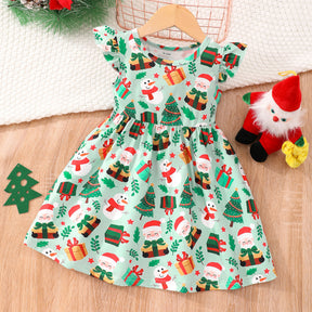 Halloween Christmas children's clothing print dresses