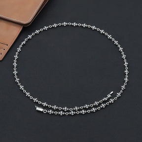 925 silver cross heart chain