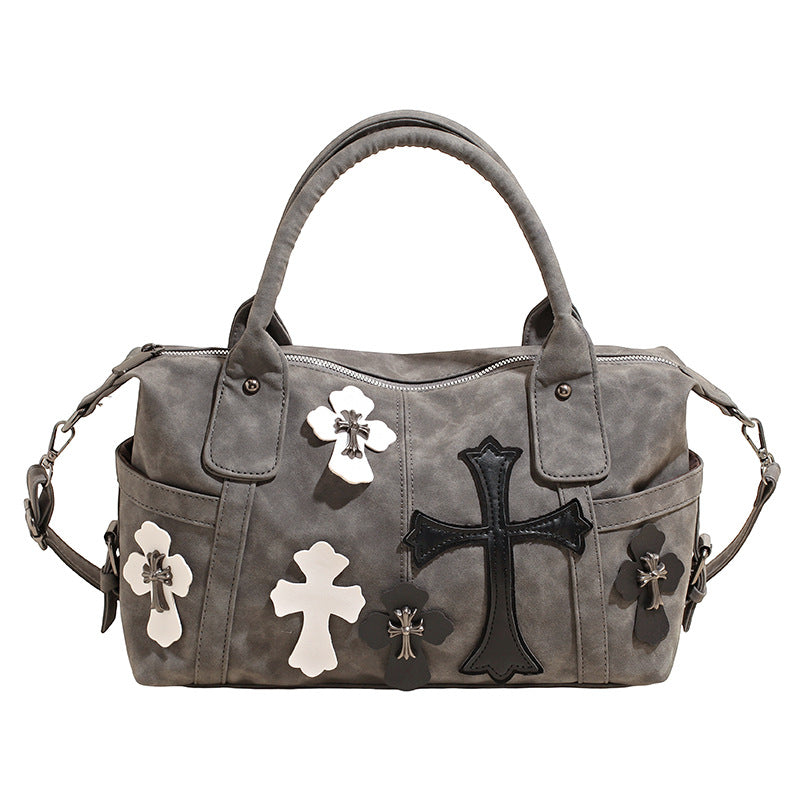 Chrome Hearts grey Patchwork Travel Bag