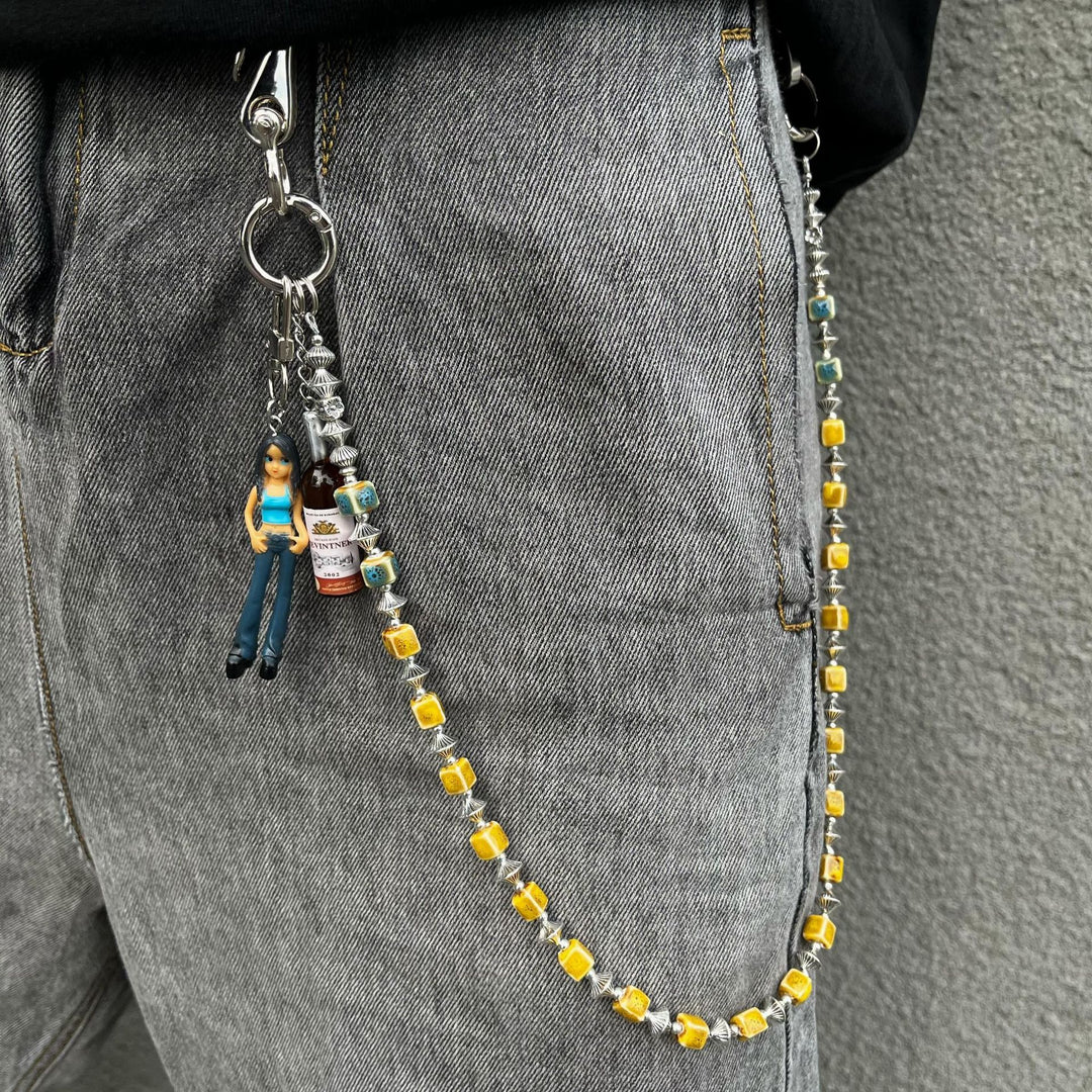 Sweet and Cool Pocket-Style Girl Jeans Waist Chain