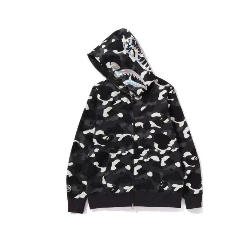 BAPE Shark camouflage jacket cardigan hooded