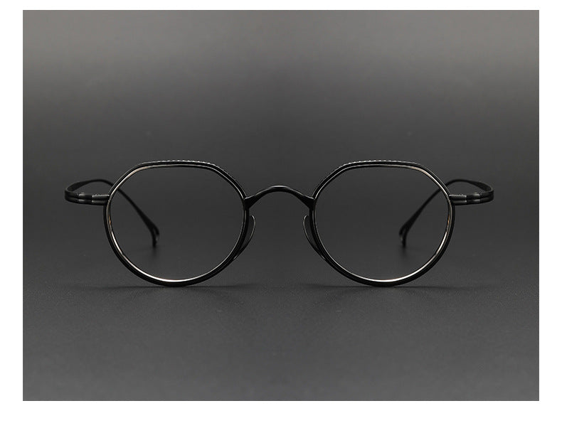 Irregular full-rimmed wide-rimmed eyeglasses for small faces