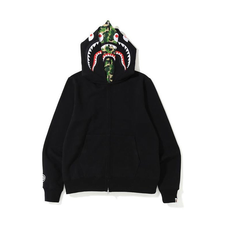 BAPE Shark camouflage hooded cardigan jacket