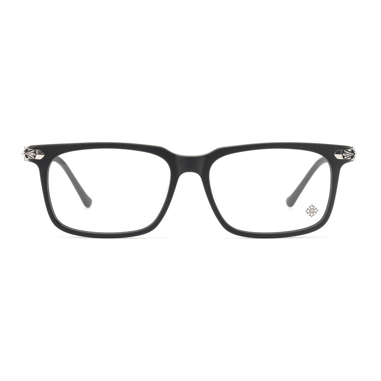 Chrome Hearts square frame thick rim glasses for big faces