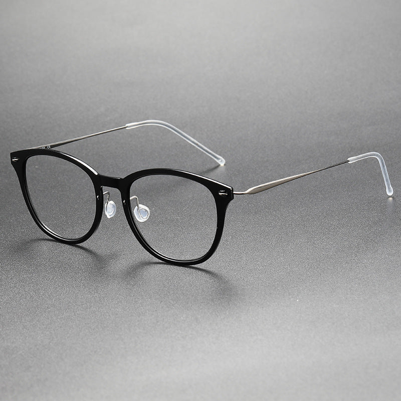 Gradient retro oval frame for slimming faces