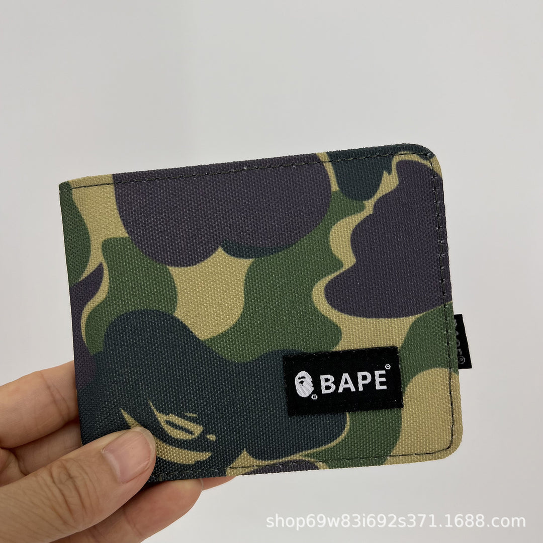 BAPE camouflage card holder wallet